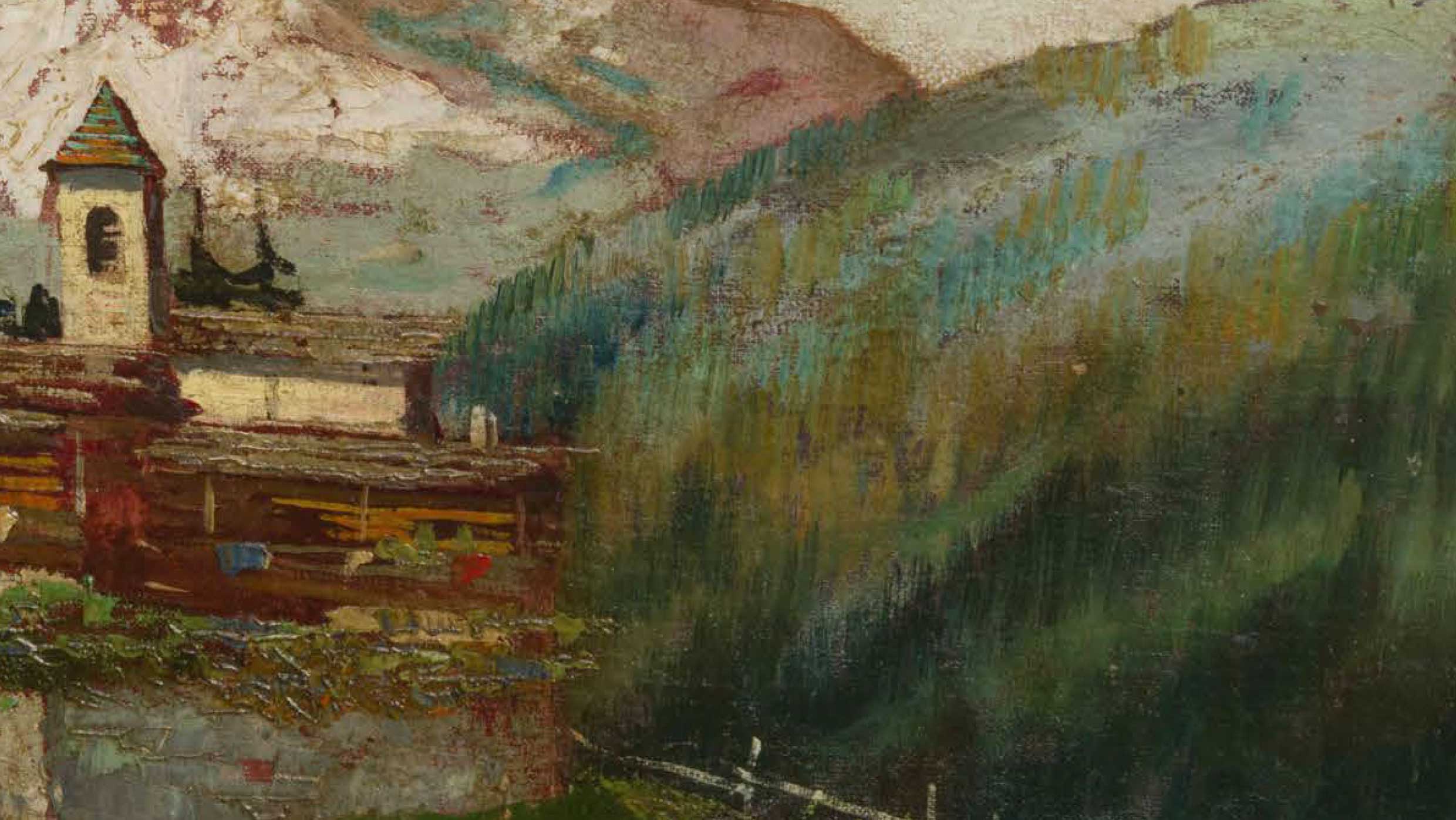 Alfredo Pini (Mirandola, 1958) Paesaggio, XX secolo olio su tela, 49 x 68 cm.